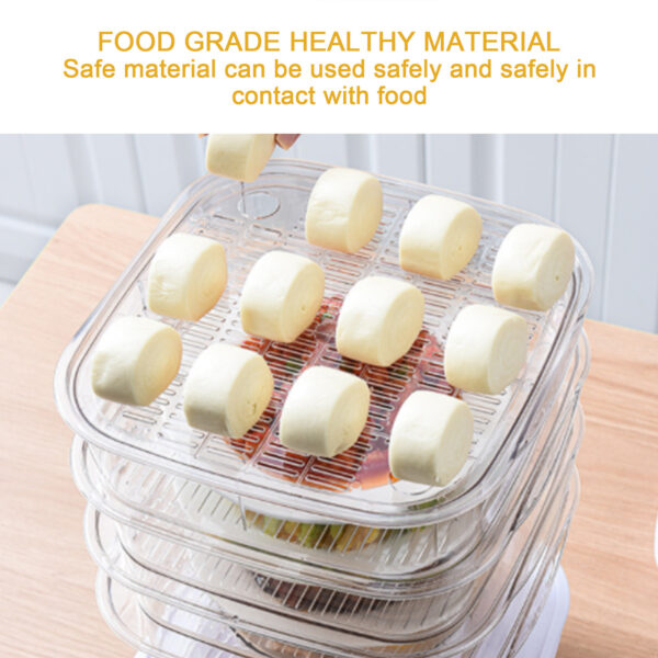 Multi-layer Dish Cover Heat Preservation Kitchen Cover Dining Table Leftover Storage Box Transparent Stack Cooking Hood Steamer - Image 8