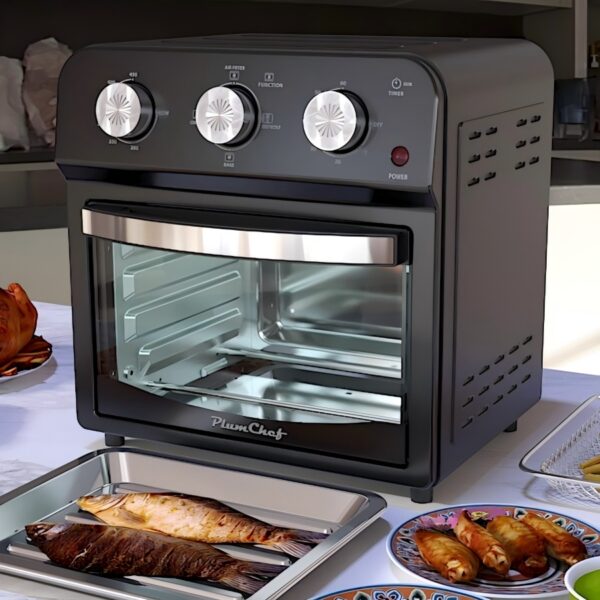 12.5 Qt Air Fryer With Advanced Multi-Function Cooking Grill, Air Fry, Defrost, Bake, Presets For French Fries, Pizza, Chicken, Fish, And Toast, Dual Knob Control - Image 8