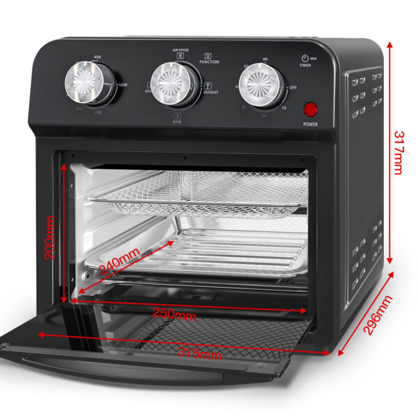 12.5 Qt Air Fryer With Advanced Multi-Function Cooking Grill, Air Fry, Defrost, Bake, Presets For French Fries, Pizza, Chicken, Fish, And Toast, Dual Knob Control - Image 7