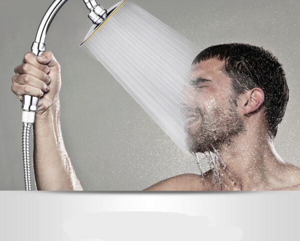 Shower Head 6inch Pressurized Hand-held Overhead Universal Shower Head Shower Set - Image 7