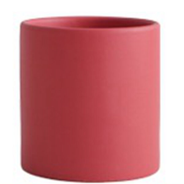 Nordic Industrial Style Colorful Ceramic Flowerpot Succulent Planter Green Plants Cylindrical Shape Flower Pot With Hole Tray - Image 4