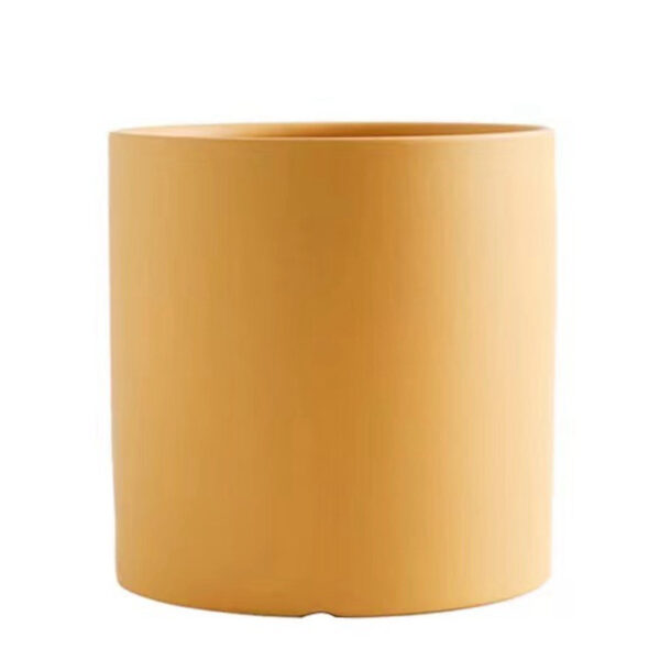 Nordic Industrial Style Colorful Ceramic Flowerpot Succulent Planter Green Plants Cylindrical Shape Flower Pot With Hole Tray - Image 3