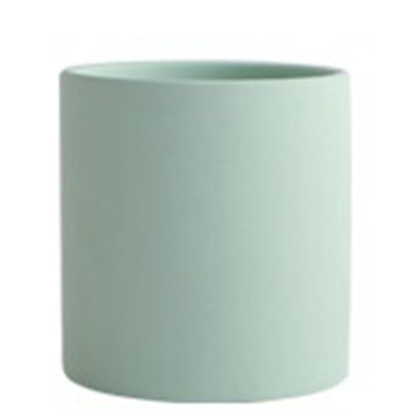 Nordic Industrial Style Colorful Ceramic Flowerpot Succulent Planter Green Plants Cylindrical Shape Flower Pot With Hole Tray - Image 5