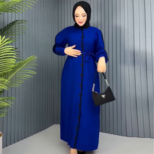 Best-seller Color Block Robe Cardigan Dress - Image 7