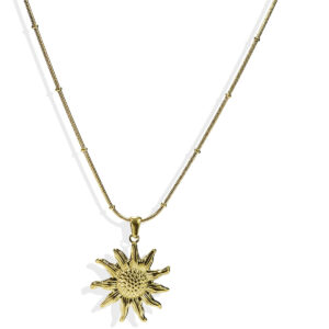 Lxalry 18K Gold Plated Sun Mirror Jewelry Set  Hypoallergenic Skin Safe Necklace   Drop Earrings For Daily Evening  Never Fade Adjustable Luxury Gift With Precision Cast Rays