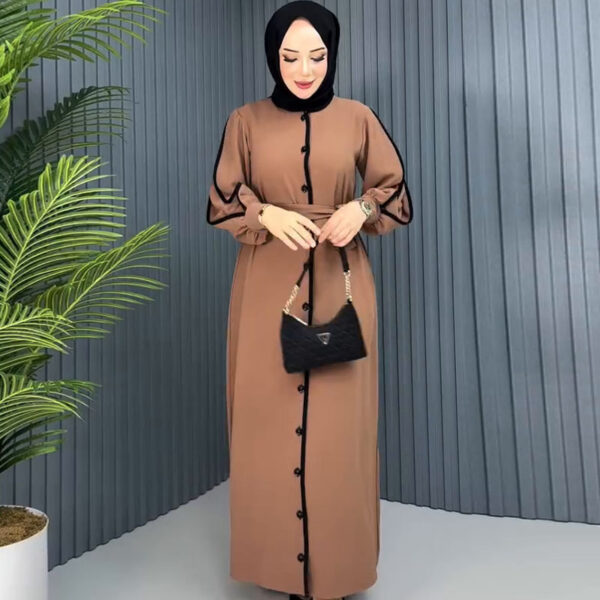 Best-seller Color Block Robe Cardigan Dress - Image 10