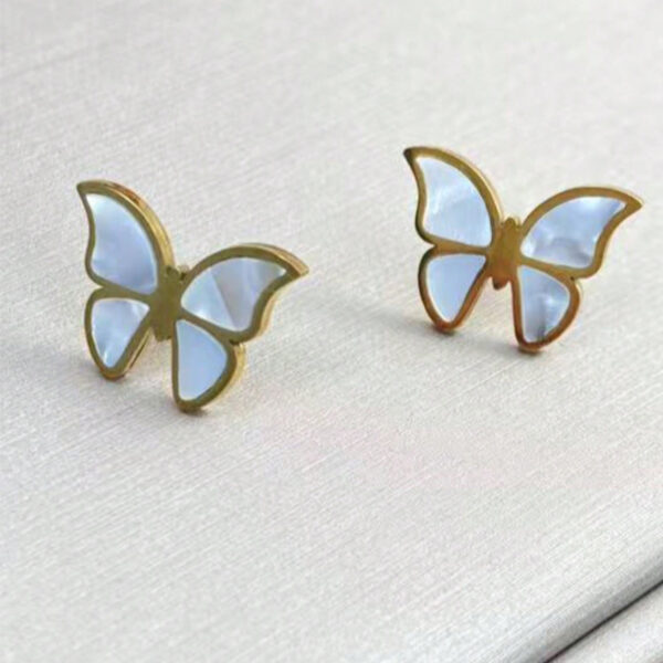 Lxalry 18K Gold Plated Butterfly Jewelry Set With Mirror Polish  Hypoallergenic Skin Safe 4PCS Necklace Earrings Bracelet Ring For Women, Never Fade Luxury Gift For Her - Image 8