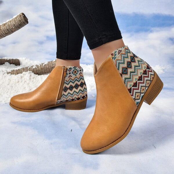 Plus Size Pointed Martin Boots Side Zipper Women - Image 3