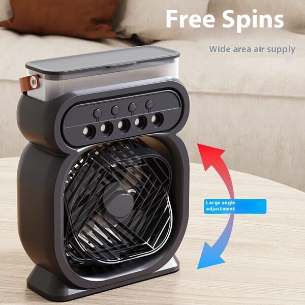 3 In 1 Portable Air Conditioner Evaporative Air Cooler LED Night Lights 3 Speeds Humidifier Fan For Home Office - Image 5