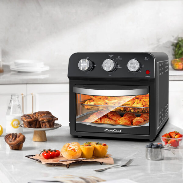 12.5 Qt Air Fryer With Advanced Multi-Function Cooking Grill, Air Fry, Defrost, Bake, Presets For French Fries, Pizza, Chicken, Fish, And Toast, Dual Knob Control - Image 6