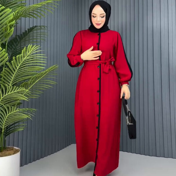 Best-seller Color Block Robe Cardigan Dress - Image 8