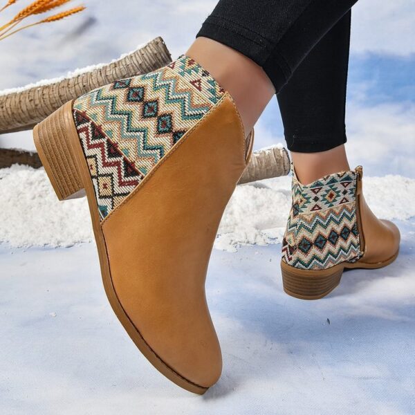 Plus Size Pointed Martin Boots Side Zipper Women - Image 5