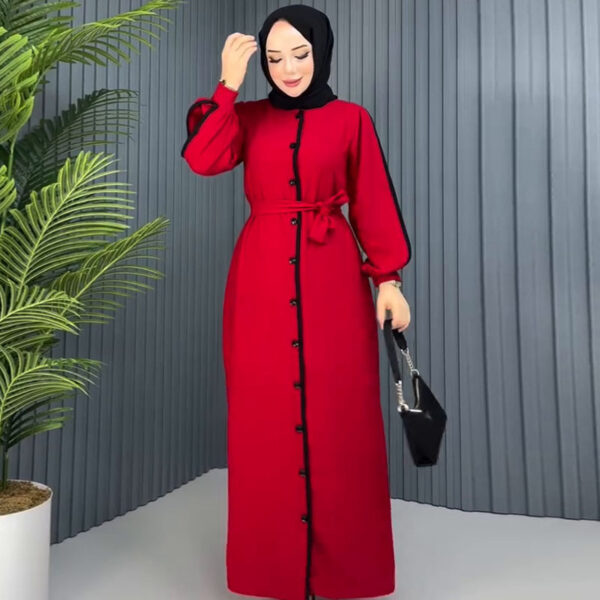 Best-seller Color Block Robe Cardigan Dress - Image 9