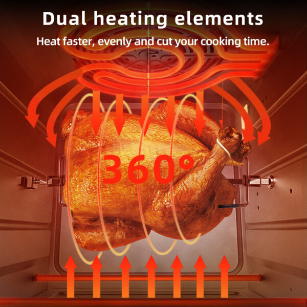Stainless Steel Double Heating Air Oven - Image 2