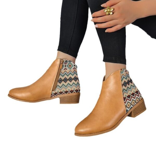 Plus Size Pointed Martin Boots Side Zipper Women - Image 2