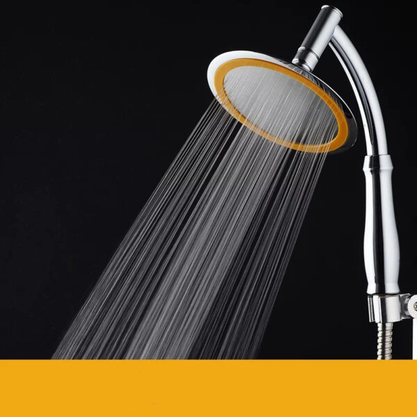 Shower Head 6inch Pressurized Hand-held Overhead Universal Shower Head Shower Set - Image 5