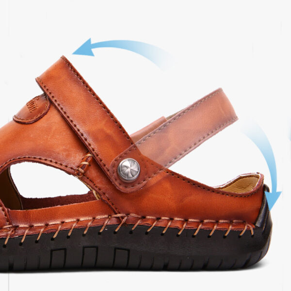 Men's Closed Toe Sandals Summer Adjustable Slides Slippers Fashion Beach Shoes - Image 8