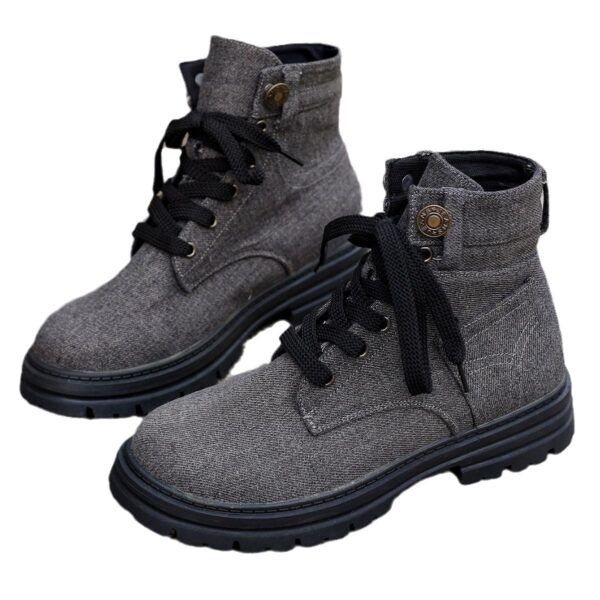 Plus Size Platform Martin Boots Female Lace Up Casual Ankle Boots - Image 6