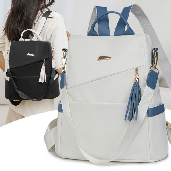 Simple Solid Color Backpack Women's Fashion Travel Backpack