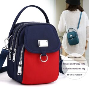 Crossbody Small Square Bag Multi-compartment Mobile Phone Bag