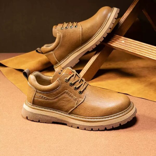 Spring And Autumn Vintage Casual Leather Shoes Men's Genuine Leather Shoes - Image 4