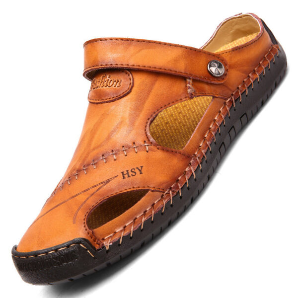 Men's Closed Toe Sandals Summer Adjustable Slides Slippers Fashion Beach Shoes - Image 5