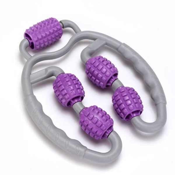 U Shape Trigger Point Massage Roller Full Body Massage Tool Arm Leg Neck Muscle Massager 4 Wheels Fitness Device For Sports - Image 10