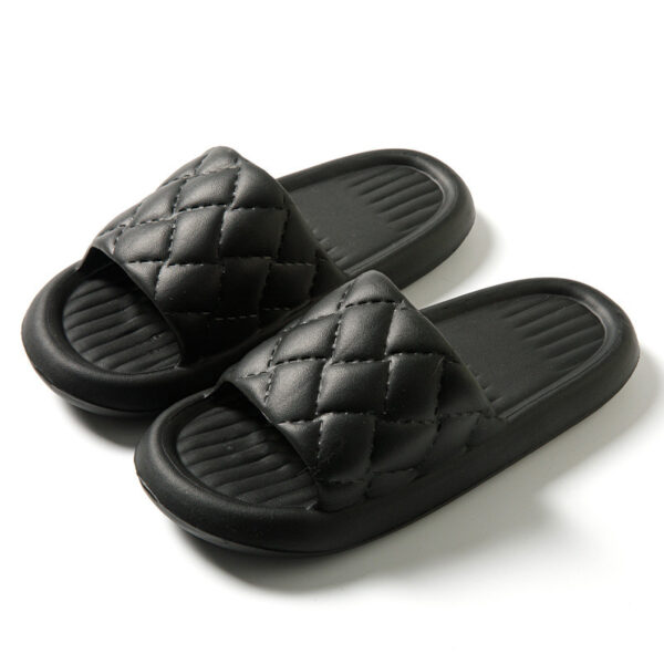 New Rhombus Home Slippers Summer Non-slip Floor Bathroom Slipper Lightweight Simple House Shoes For Women Men - Image 8