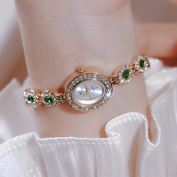 Mid-ancient Fashion Oval Colored Gems Rainbow Light Luxury Watch - Image 6