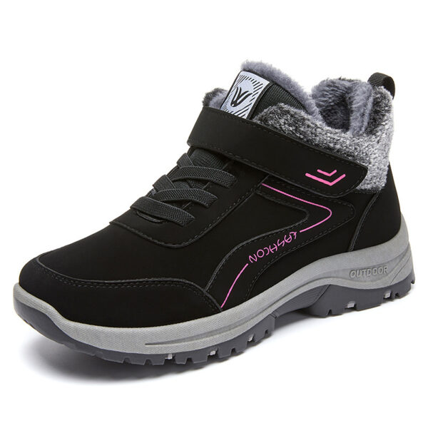 Winter New Fleece-lined Thickened Women's Short Leather Boots - Image 6