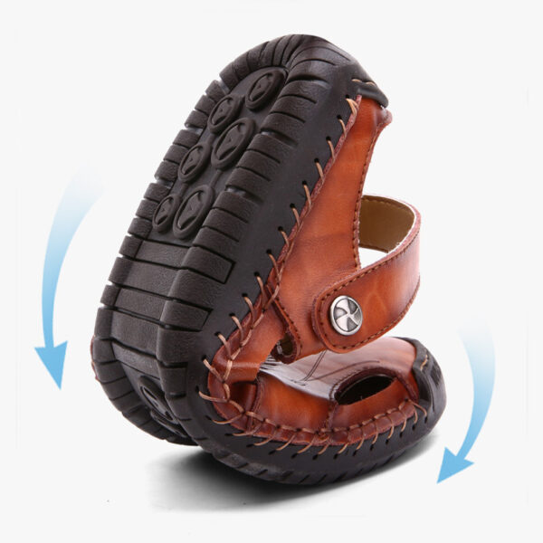 Men's Closed Toe Sandals Summer Adjustable Slides Slippers Fashion Beach Shoes - Image 6