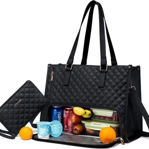 Convenient Commute New Lunch Bag Women's Insulated Lunch Box Women's Leak-proof Large Purse Diagonal Computer Storage - Image 6