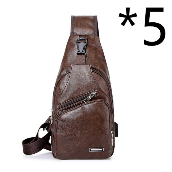 Casual Fashion Men's USB Charging Chest Bag - Image 8