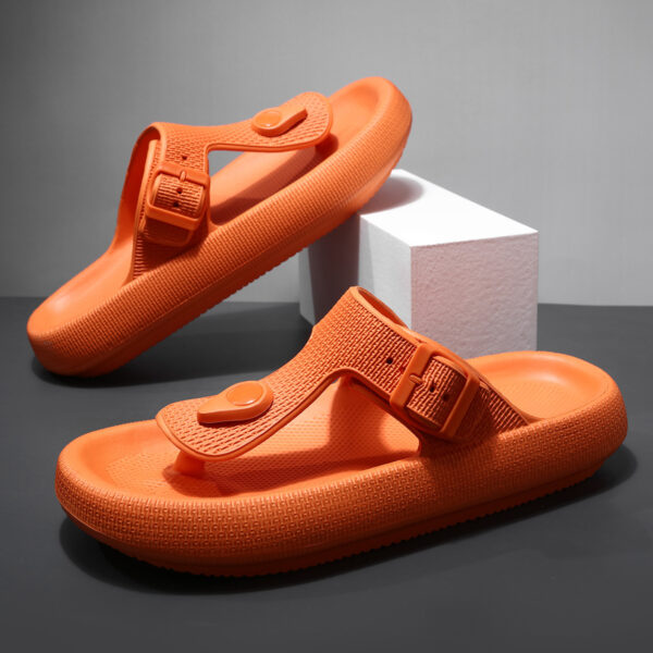 EVA Buckle Flip-flop Fashion Non-slip Slip-on Slippers Outdoor Dual-use Beach Shoes - Image 3