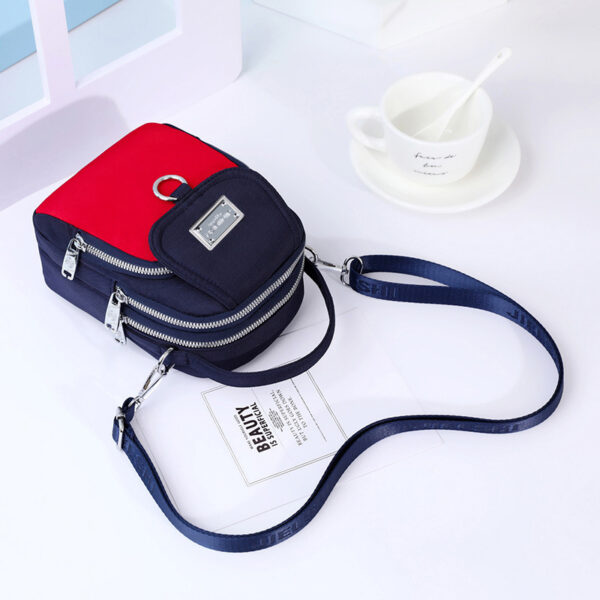 Crossbody Small Square Bag Multi-compartment Mobile Phone Bag - Image 2