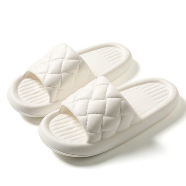 New Rhombus Home Slippers Summer Non-slip Floor Bathroom Slipper Lightweight Simple House Shoes For Women Men - Image 4