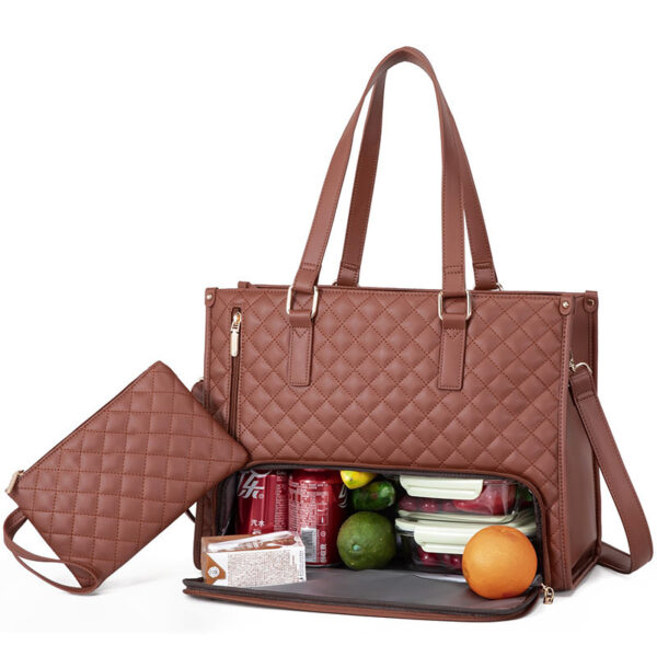 Convenient Commute New Lunch Bag Women's Insulated Lunch Box Women's Leak-proof Large Purse Diagonal Computer Storage - Image 2