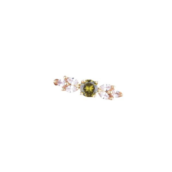 Classic Style Cross-border New Arrival European And American Olive Green Zircon Ring - Image 5