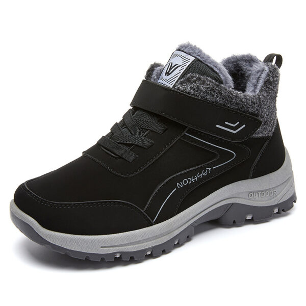 Winter New Fleece-lined Thickened Women's Short Leather Boots - Image 3