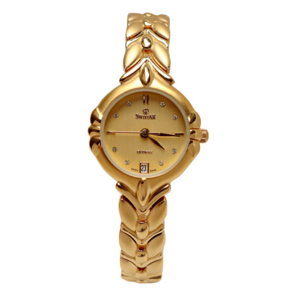 Retro Minority Round Senior Placer Gold Bracelet Women's All-match Small Gold Watch - Image 4