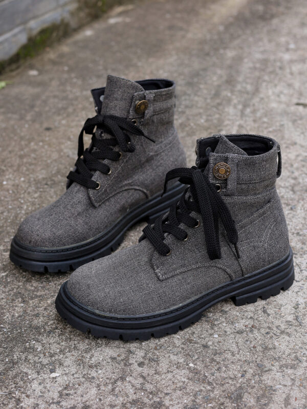 Plus Size Platform Martin Boots Female Lace Up Casual Ankle Boots - Image 4