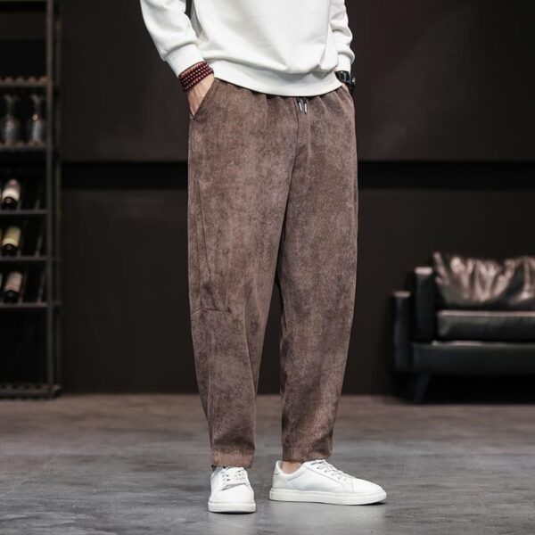 Spring And Autumn Retro Corduroy Casual Men's All-matching Straight Pants - Image 2