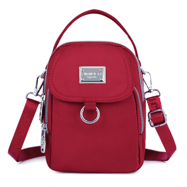 Crossbody Small Square Bag Multi-compartment Mobile Phone Bag - Image 4