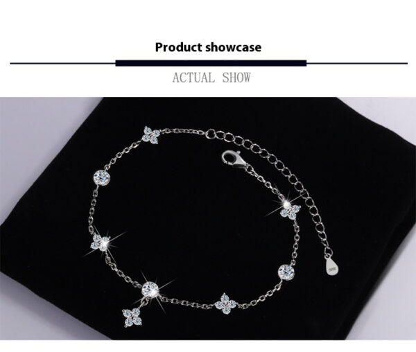 S925 Silver-plated Platinum Moissanite Bracelet - Image 2