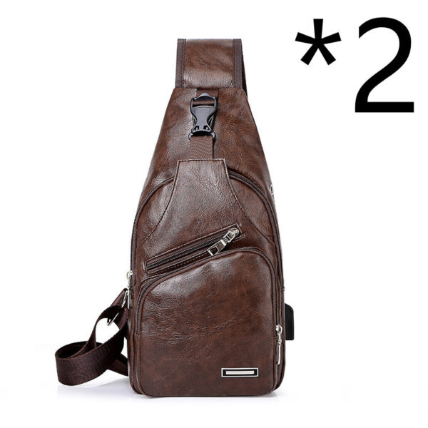 Casual Fashion Men's USB Charging Chest Bag - Image 6
