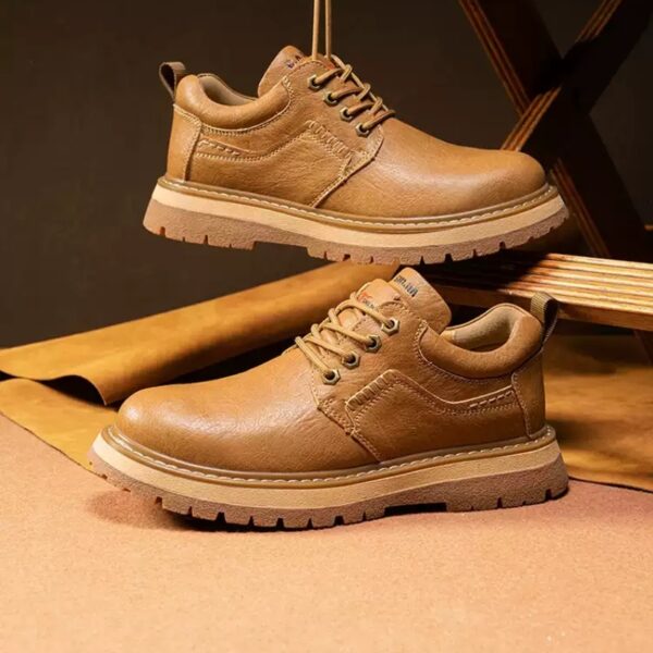 Spring And Autumn Vintage Casual Leather Shoes Men's Genuine Leather Shoes - Image 2