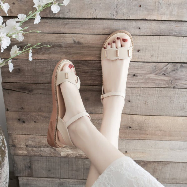 With Chunky Heel Fairy Style All-match Sandals - Image 3