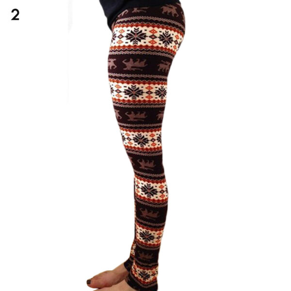 Fashion Women's HOT Leggings Pants Print High Waist Leggings Happy Christmas Party Long Pants 18 Color Ladies Xmas Trousers - Image 10