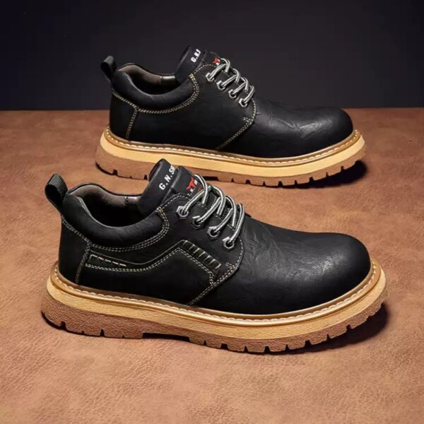 Spring And Autumn Vintage Casual Leather Shoes Men's Genuine Leather Shoes - Image 3