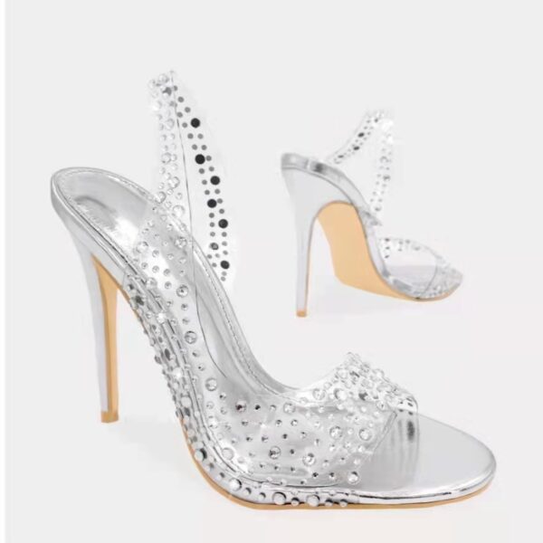 Plus Size Fish Mouth Stiletto Fashion Pointed Toe Women's Sandals - Image 5